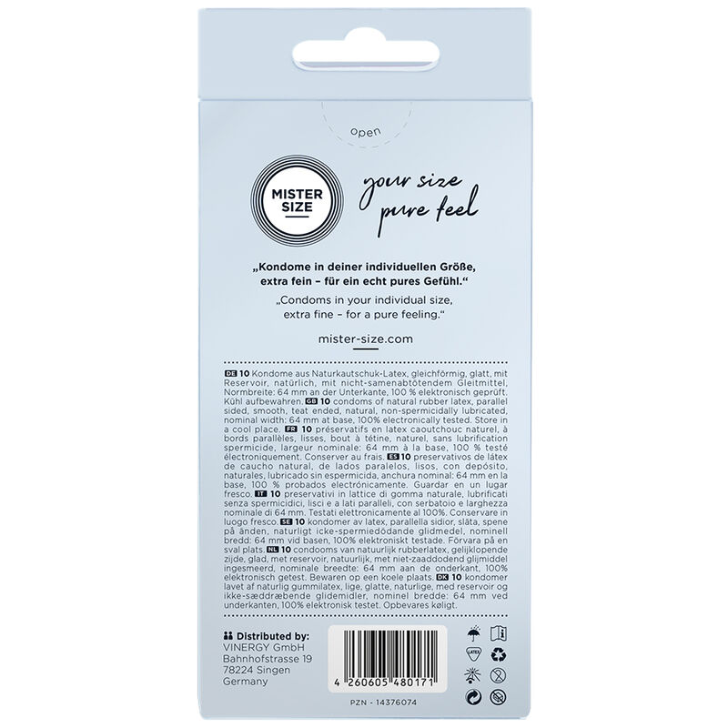 MISTER SIZE - CONDOMS SIZE XXL 64 MM (10 UNITS) - Imagem de 3