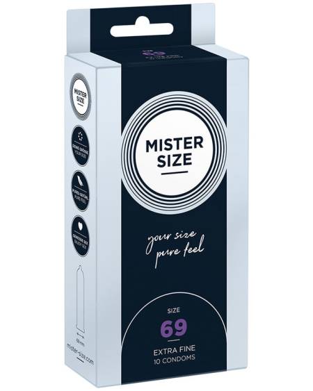 MISTER SIZE - CONDOMS SIZE XXXL 69 MM (10 UNITS)