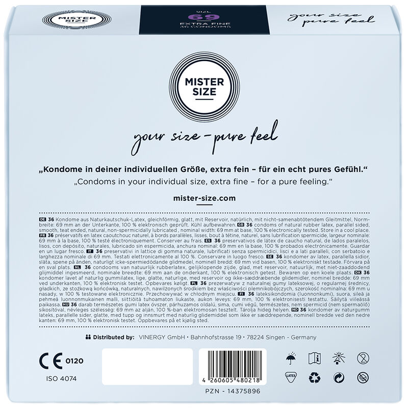 MISTER SIZE - CONDOMS SIZE XXXL 69 MM (36 UNITS) - Imagem de 3