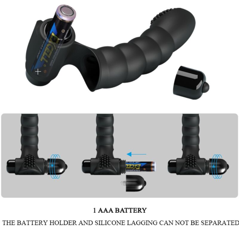PRETTY LOVE - ALEXANDER FINGER VIBRATOR 10 VIBRATIONS BLACK - Imagem de 5