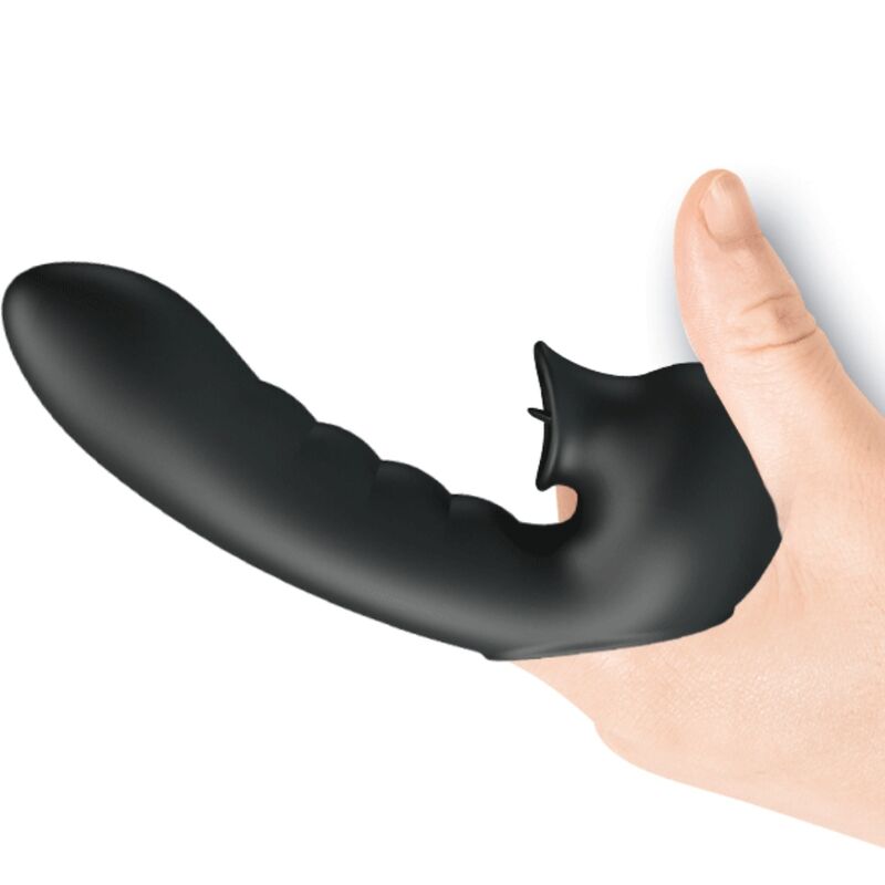 PRETTY LOVE - HOBGOBLIN VIBRATING FINGER CASE 12 VIBRATIONS + CLITORIS STIMULATOR BLACK - Imagem de 3
