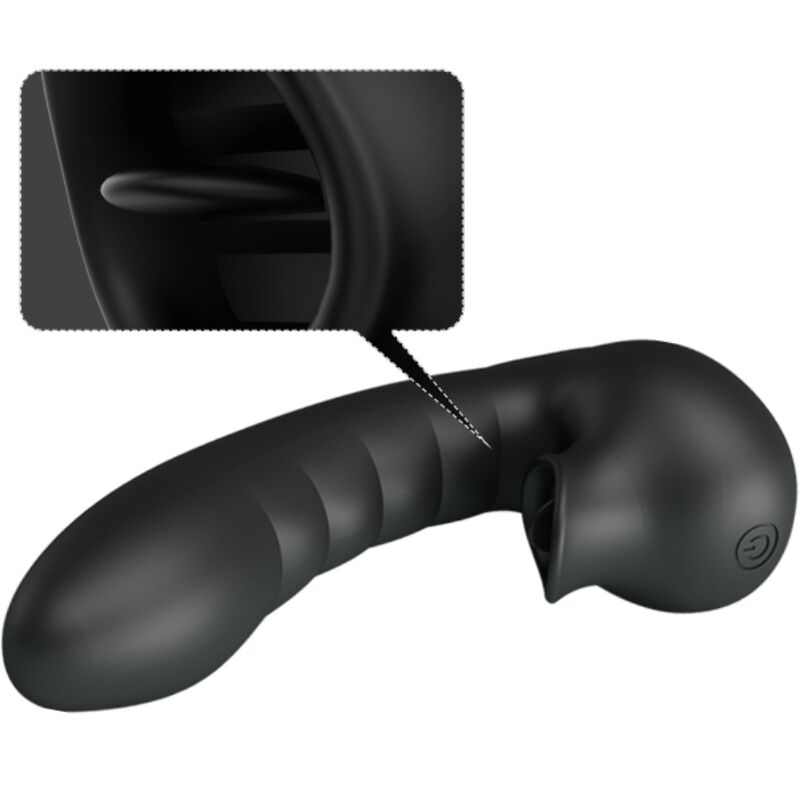 PRETTY LOVE - HOBGOBLIN VIBRATING FINGER CASE 12 VIBRATIONS + CLITORIS STIMULATOR BLACK - Imagem de 4