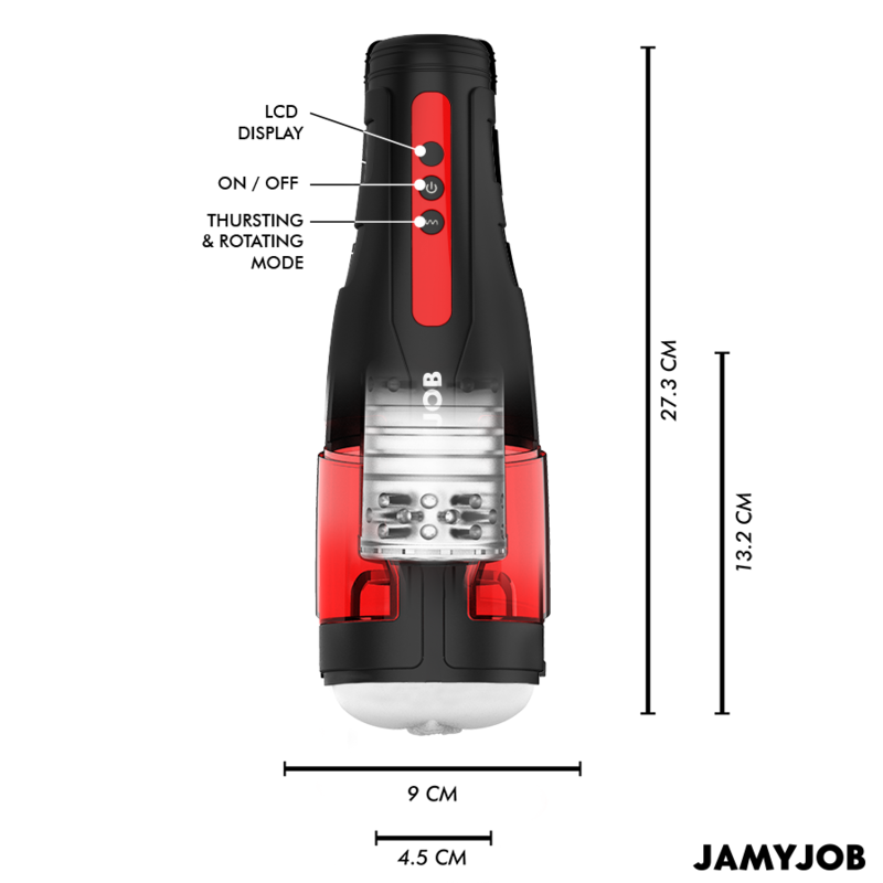 JAMYJOB - CYCLONE AUTOMATIC VAGINA MASTURBATOR 10 ROTATION AND THRUST MODES - Imagem de 3