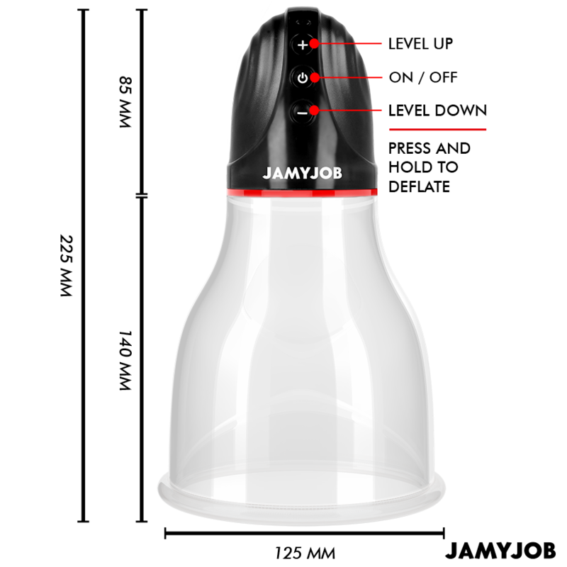 JAMYJOB - XPAND LITE AUTOMATIC TESTICLE PUMP 3 SUCTION LEVELS GREY - Imagem de 3