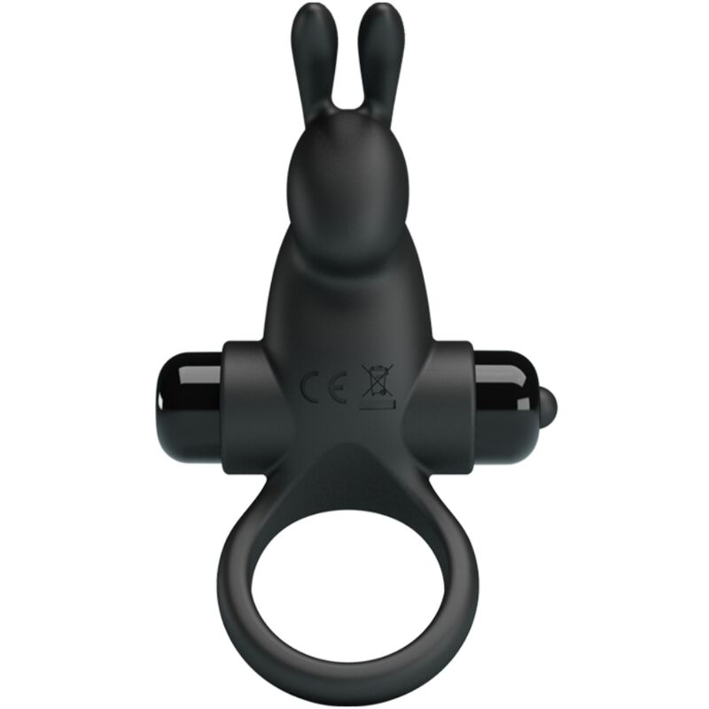 PRETTY LOVE - VIBRATING RING + RABBIT CLITORIS STIMULATOR 10 VIBRATIONS BLACK - Imagem de 2