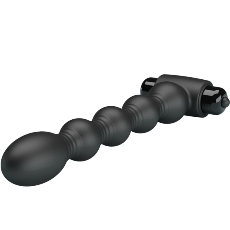 PRETTY LOVE - LYNN SILICONE ANAL PLUG 10 VIBRATIONS BLACK - Imagem de 2