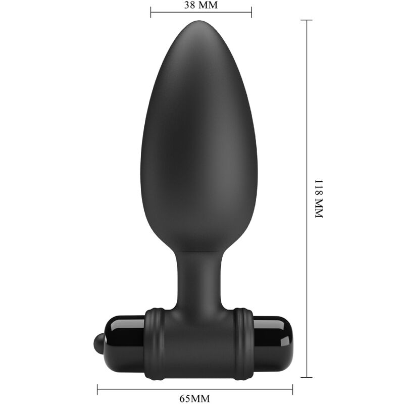 PRETTY LOVE - VIBRA BUTT PLUG 2 ANAL PLUG 10 VIBRATIONS BLACK - Imagem de 3