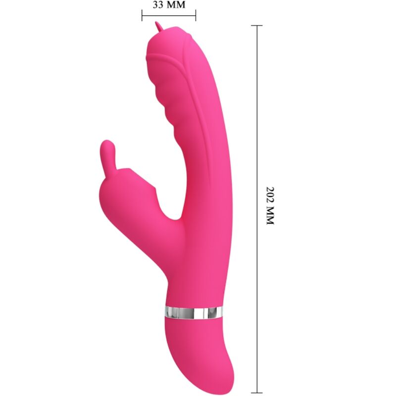 PRETTY LOVE - PHOENIX MULTIFUNCTION RABBIT VIBRATOR PINK - Imagem de 3