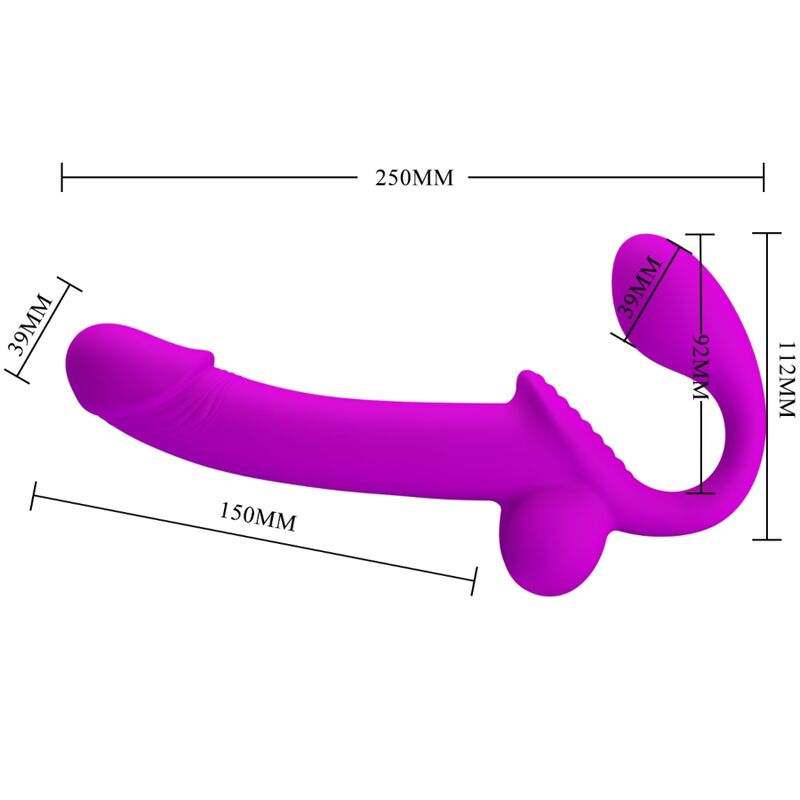 PRETTY LOVE - KELPIE DOUBLE STRAP-ON STIMULATOR PURPLE - Imagem de 4