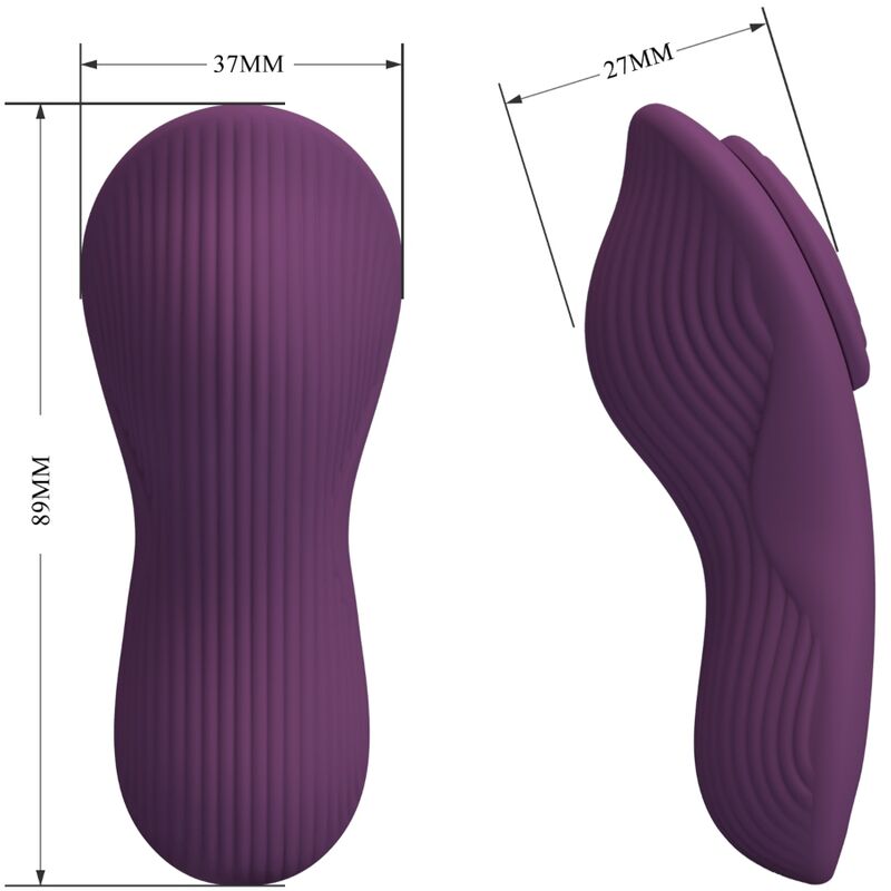 PRETTY LOVE - MANE LAY ON CLITORIS MASSAGER 10 VIBRATIONS REMOTE CONTROL PURPLE - Imagem de 4