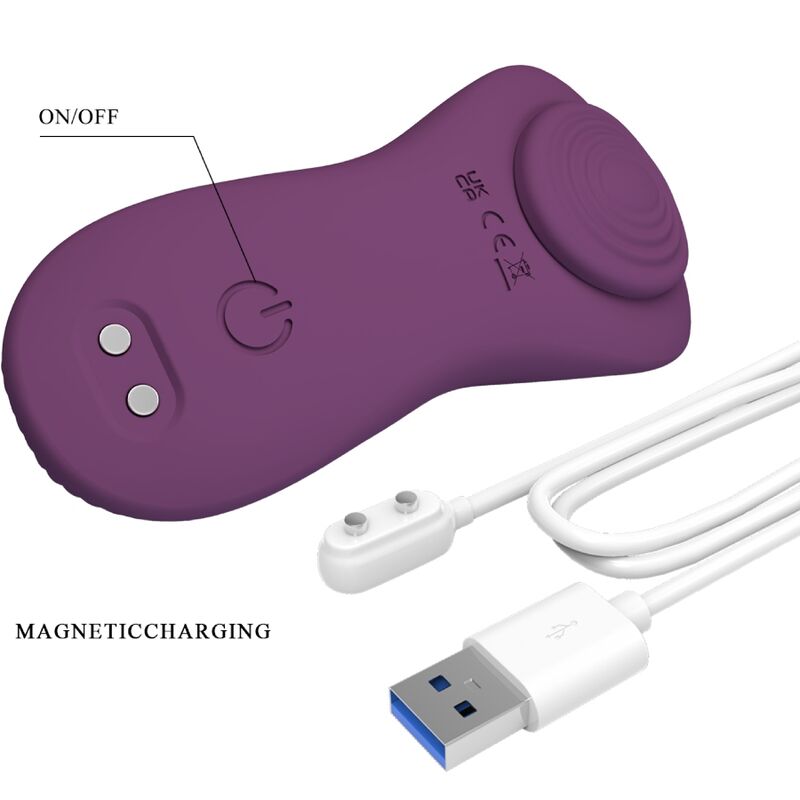 PRETTY LOVE - MANE LAY ON CLITORIS MASSAGER 10 VIBRATIONS REMOTE CONTROL PURPLE - Imagem de 5