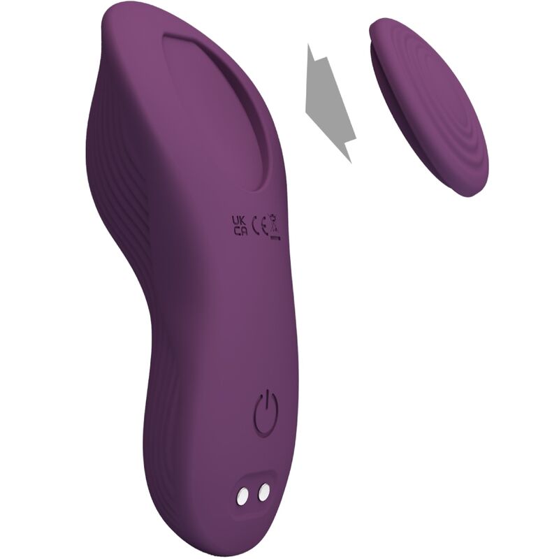 PRETTY LOVE - MANE LAY ON CLITORIS MASSAGER 10 VIBRATIONS REMOTE CONTROL PURPLE - Imagem de 3