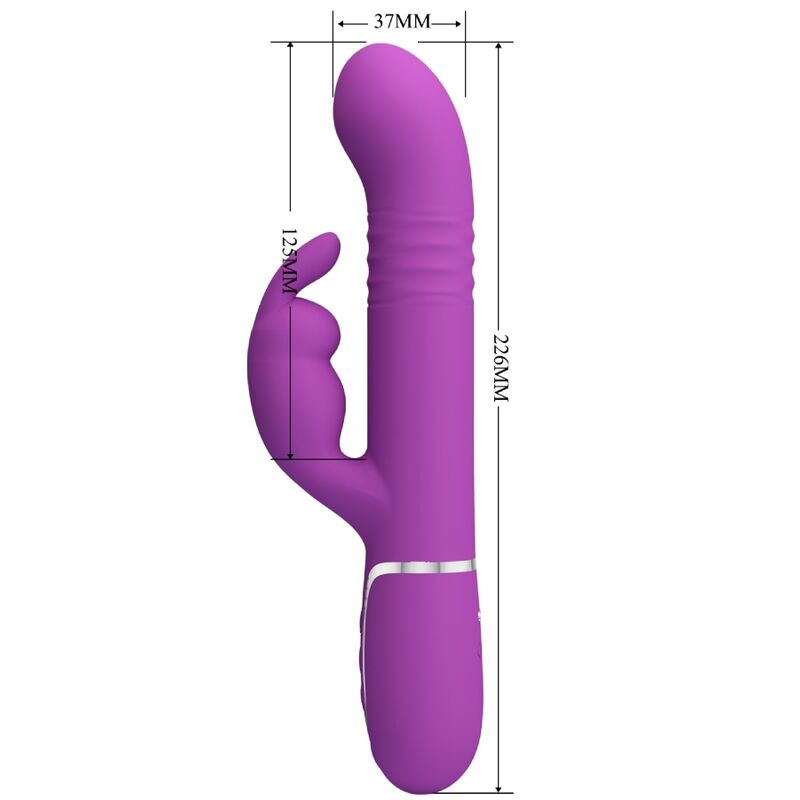 PRETTY LOVE - COALE 4 IN 1 MULTIFUNCTION RABBIT VIBRATOR PURPLE - Imagem de 5