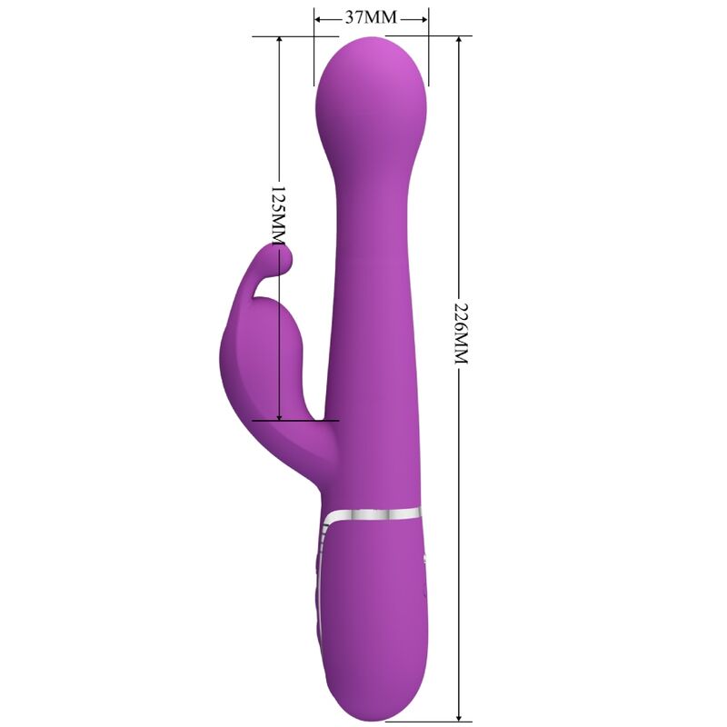 PRETTY LOVE - DEJON 3 IN 1 MULTIFUNCTION RABBIT VIBRATOR PURPLE - Imagem de 5