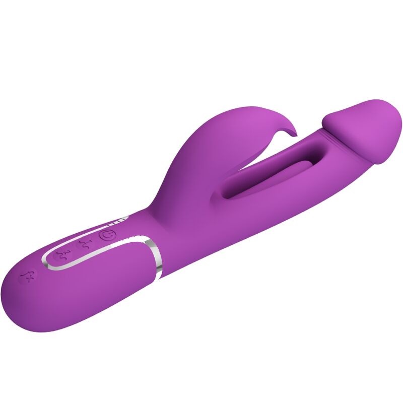 PRETTY LOVE - KAMPAS 3 IN 1 MULTIFUNCTION RABBIT VIBRATOR PURPLE - Imagem de 3