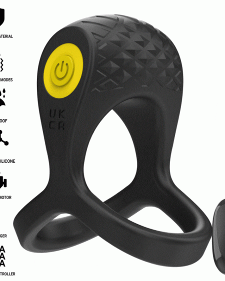 INTENSE - ALEX VIBRATOR DOUBLE PENIS RING 10 VIBRATIONS BLACK