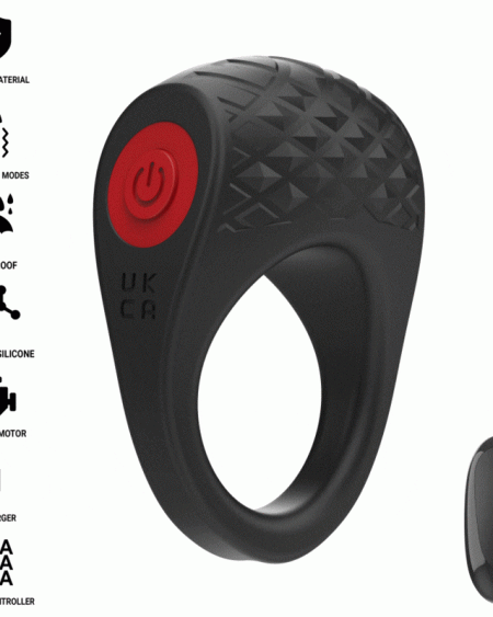 INTENSE - CLOVER VIBRATOR PENIS RING 10 VIBRATIONS BLACK