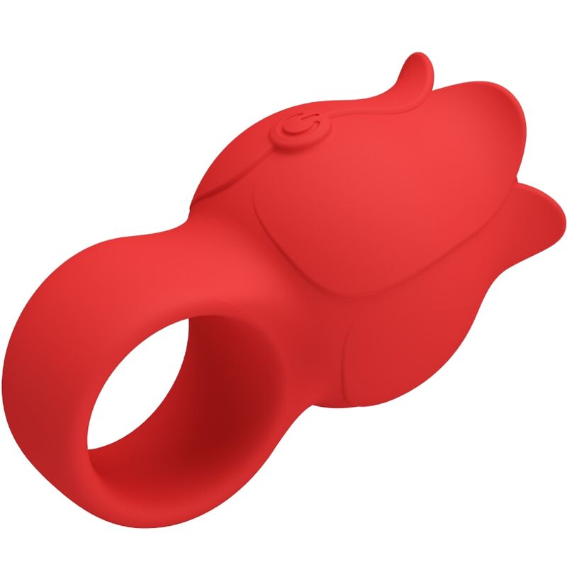 PRETTY LOVE - JAE ROSE SHAPED FINGER VIBRATOR 10 VIBRATIONS RED - Imagem de 3