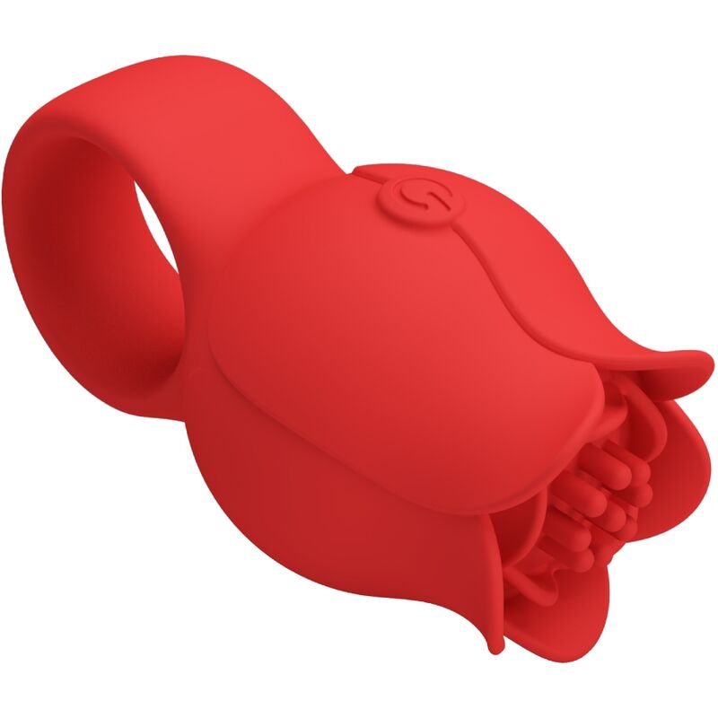 PRETTY LOVE - JAE ROSE SHAPED FINGER VIBRATOR 10 VIBRATIONS RED - Imagem de 4