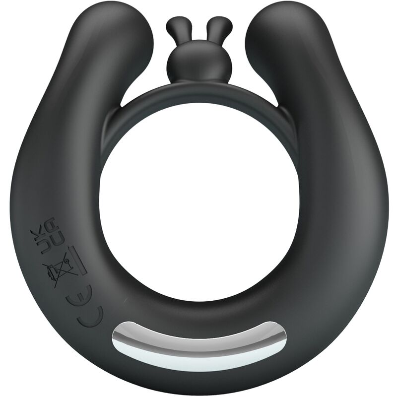 PRETTY LOVE - DAHLIA VIBRATING RING + CLITORIS STIMULATOR 12 VIBRATIONS BLACK - Imagem de 2