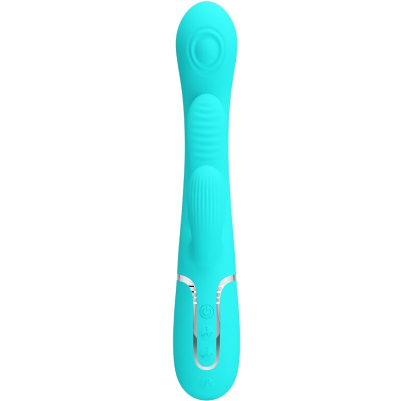 PRETTY LOVE - SHANIA TRIPLE RABBIT MULTIFUNCTION VIBRATOR 3 IN 1 BLUE - Imagem de 2