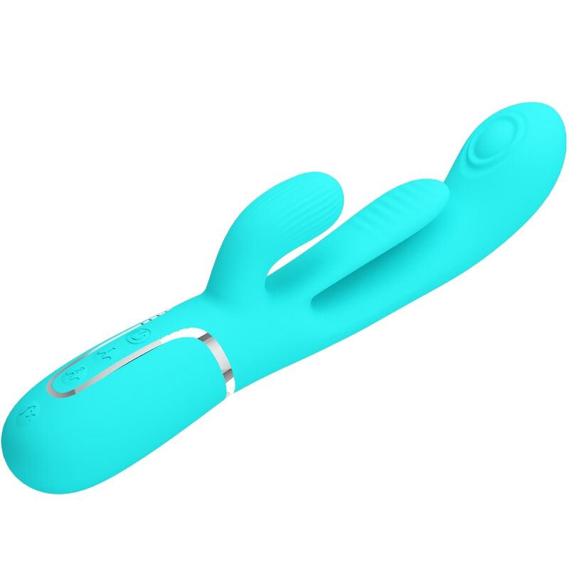 PRETTY LOVE - SHANIA TRIPLE RABBIT MULTIFUNCTION VIBRATOR 3 IN 1 BLUE - Imagem de 5