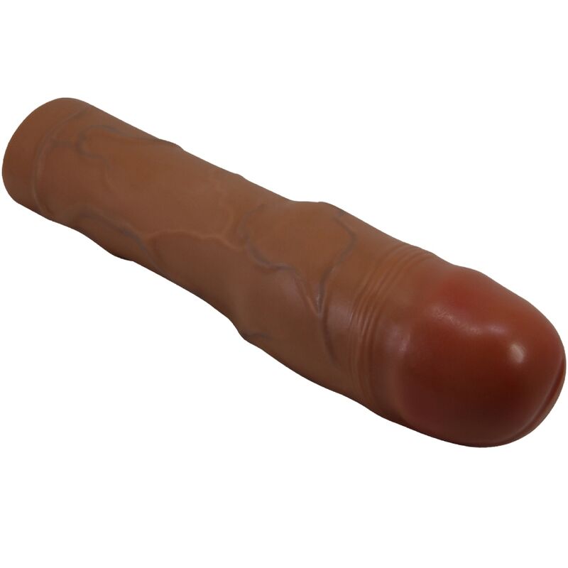 PRETTY LOVE - KYLIAN PENIS SLEEVE WITH 7.6 CM EXTENSION MULATTO - Imagem de 3