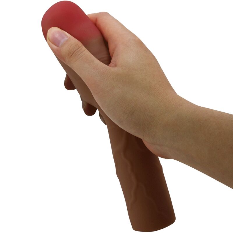 PRETTY LOVE - KYLIAN PENIS SLEEVE WITH 7.6 CM EXTENSION MULATTO - Imagem de 4