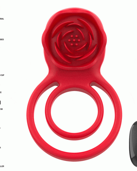 INTENSE - GAIL STIMULATOR ROSE 10 VIBRATIONS RED REMOTE CONTROL