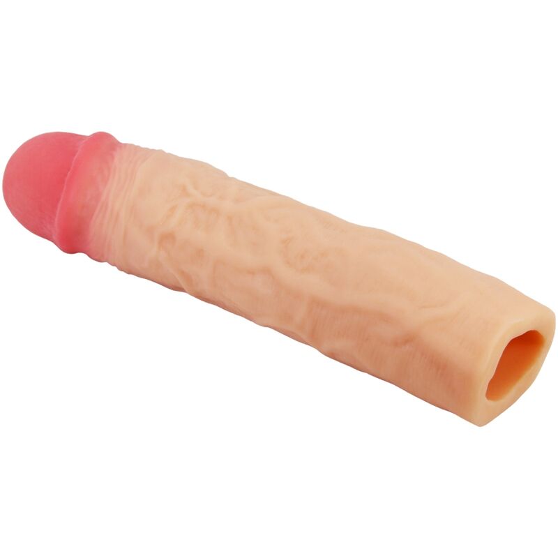 PRETTY LOVE - DEREK PENIS SLEEVE WITH 7.6 CM EXTENSION FLESH - Imagem de 3