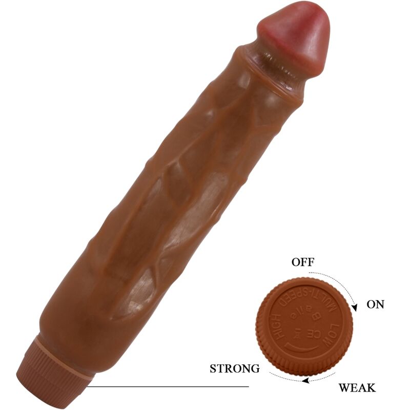 BAILE - JACK REALISTIC VIBRATOR 26 CM MULATTO - Imagem de 4