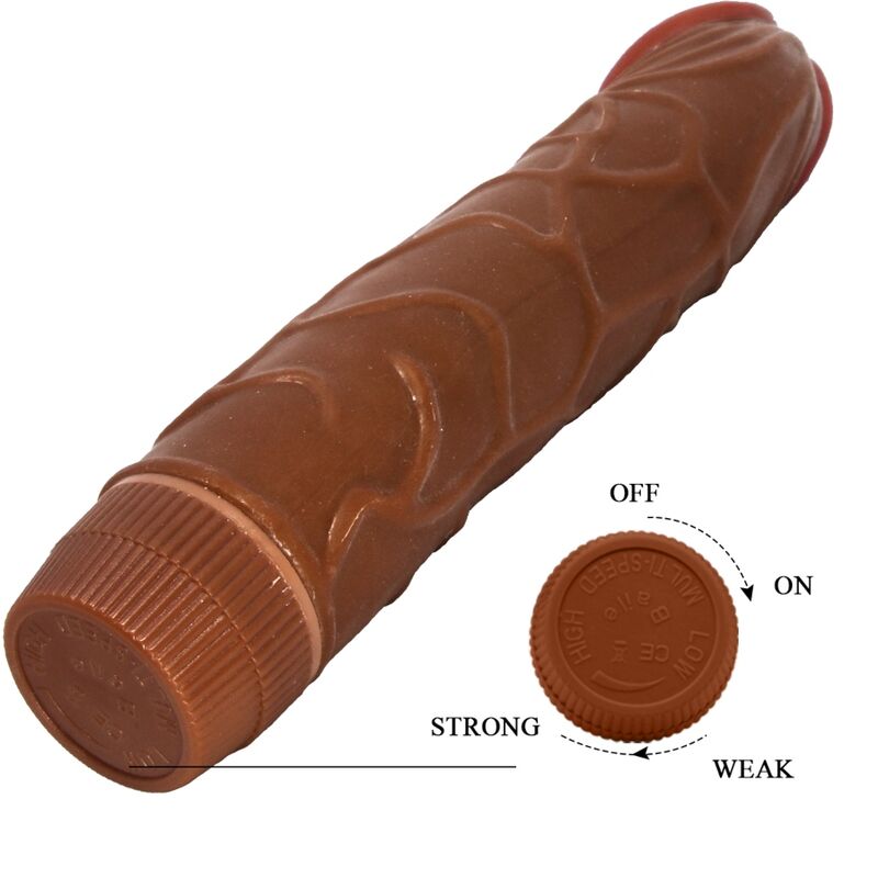 BAILE - BOB REALISTIC VIBRATOR 22.5 CM MULATTO - Imagem de 5