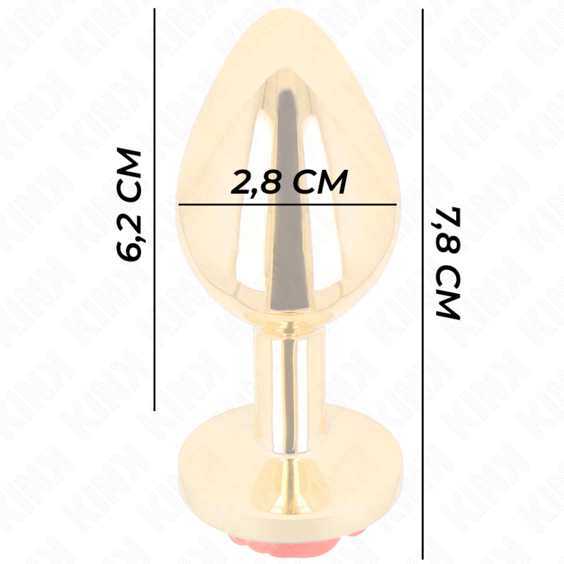 KINK - PLUG ANAL GOLD ROSE RED SIZE S - Imagem de 4