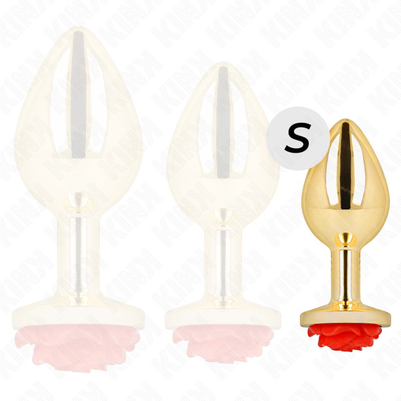 KINK - PLUG ANAL GOLD ROSE RED SIZE S - Imagem de 3