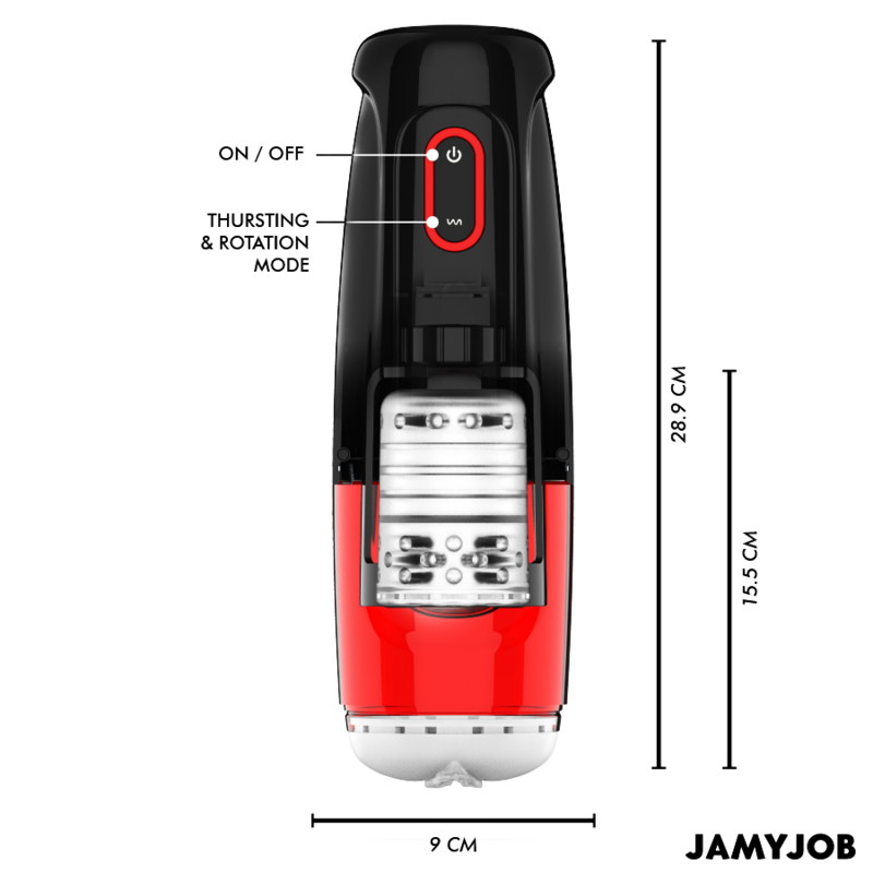 JAMYJOB - STORM AUTOMATIC VAGINA MASTURBATOR 10 ROTATION AND THRUST MODES - Imagem de 3