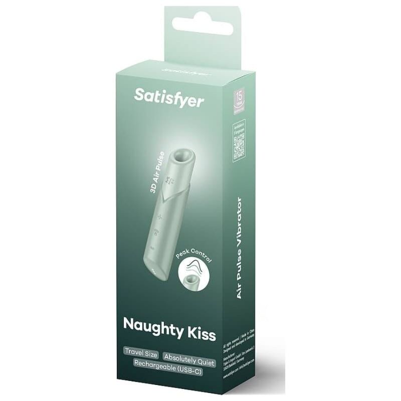SATISFYER - NAUGHTY KISS WAVE CLITORIS STIMULATOR AQUAMARINE - Imagem de 2