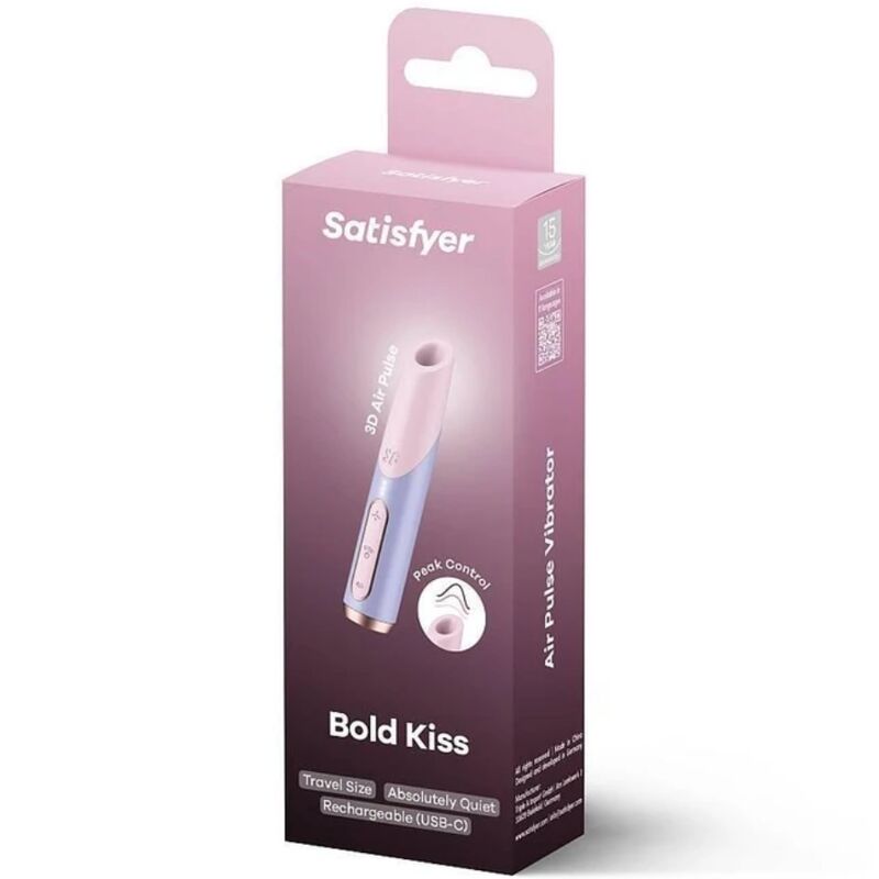 SATISFYER - BOLD KISS WAVE CLITORIS STIMULATOR PINK / VIOLET - Imagem de 2
