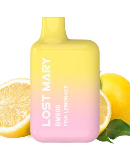 LOST MARY - BM600 NICOTINE VAPER 2% DESCARTÁVEL ROSA LIMONADA