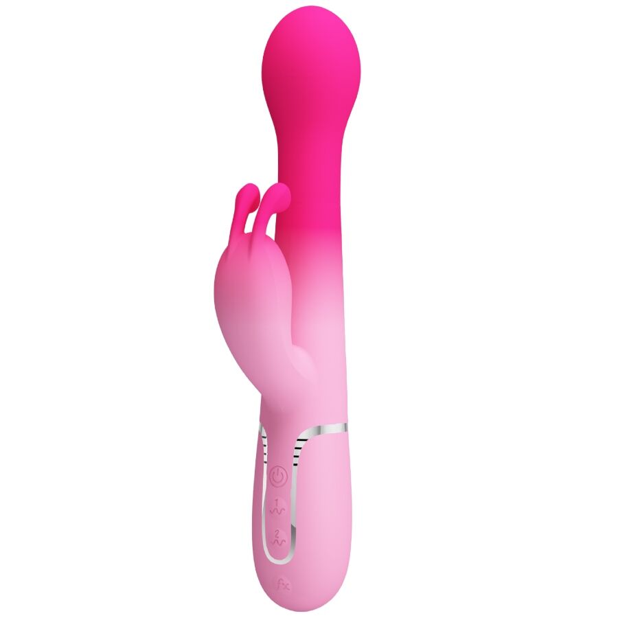 PRETTY LOVE - DEJON 3 IN 1 MULTIFUNCTION RABBIT VIBRATOR PINK - Imagem de 2