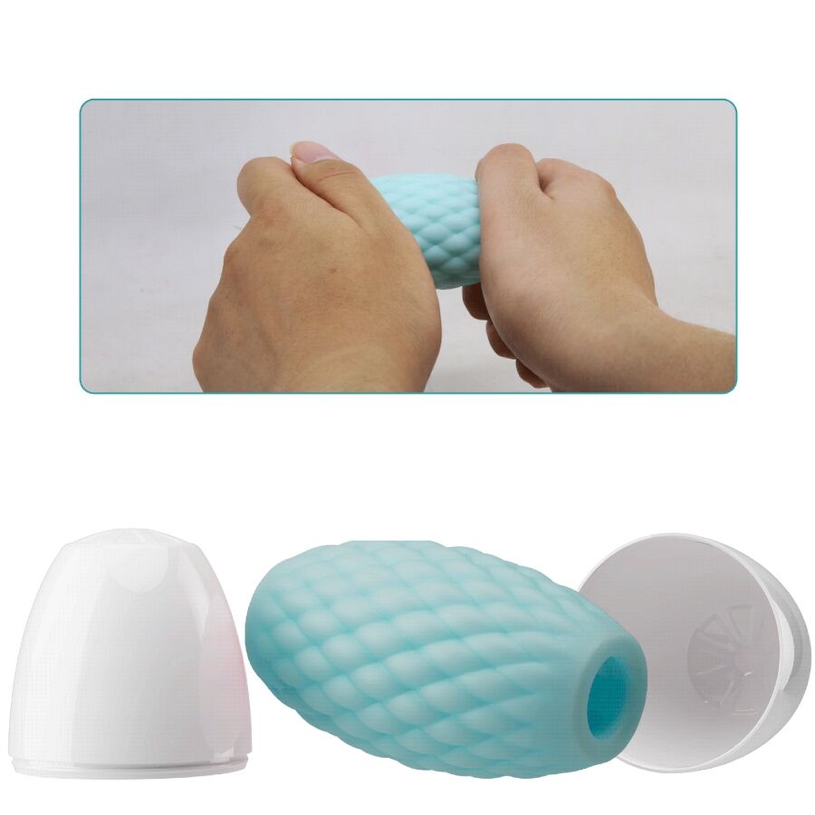 PRETTY LOVE - ATHENA EROS SILICONE MALE MASTURBATOR SKY BLUE - Imagem de 5