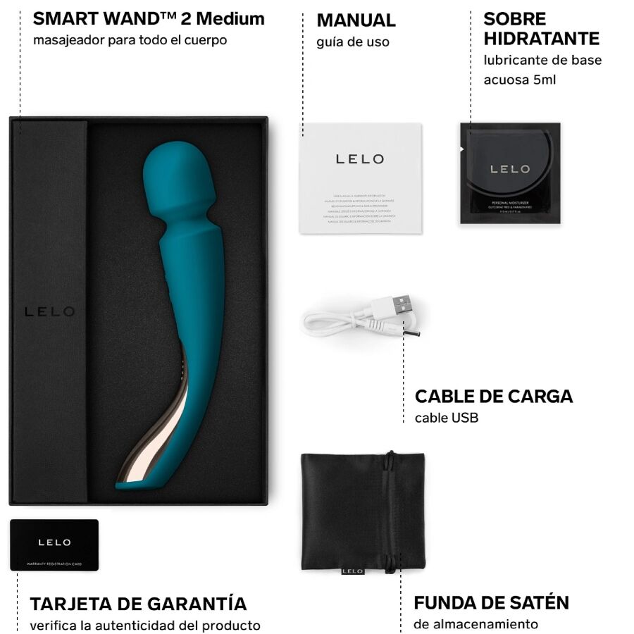 LELO - SMART MEDIUM WAND 2 OCEAN BLUE MASSAGER - Imagem de 4