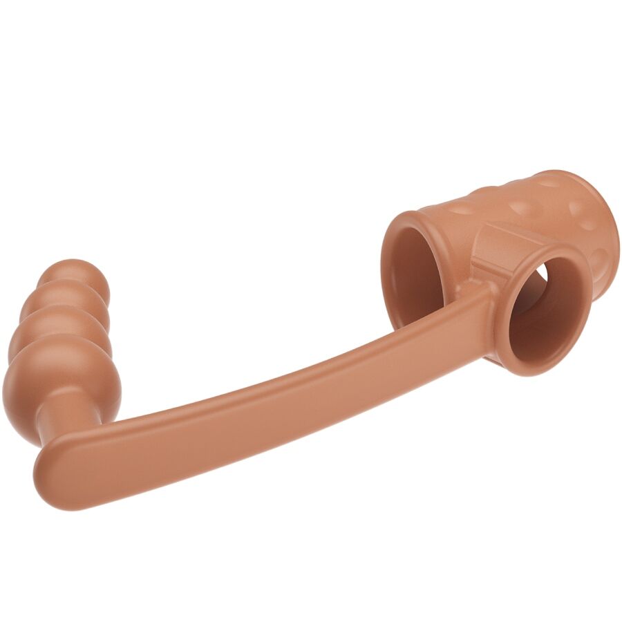 PRETTY LOVE - PENIS SLEEVE WITH ANAL PLUG NATURAL - Imagem de 3