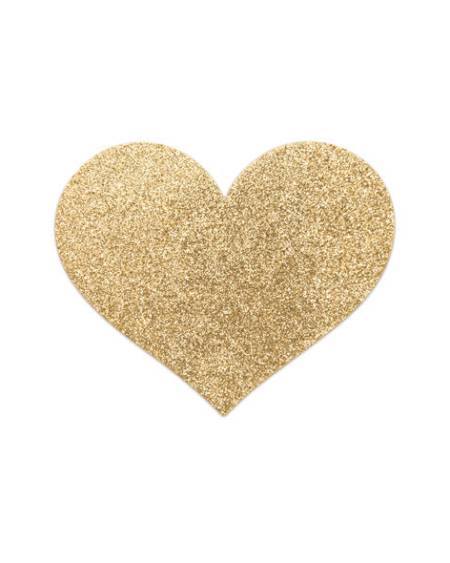 BIJOUX - INDISCRETS FLASH GOLDEN HEART NIPPLE COVERS