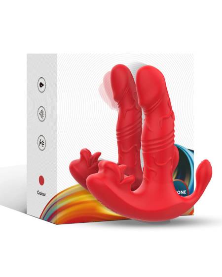 ARMONY - ANAL VIBRATOR PANTY C AND G-SPOT STIMULATOR REMOTE CONTROL RED