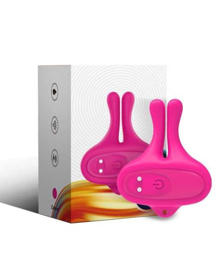 ARMONY - RABBIT SHAPE VIBRATION MAGNETIC NIPPLE CLAMPS PINK
