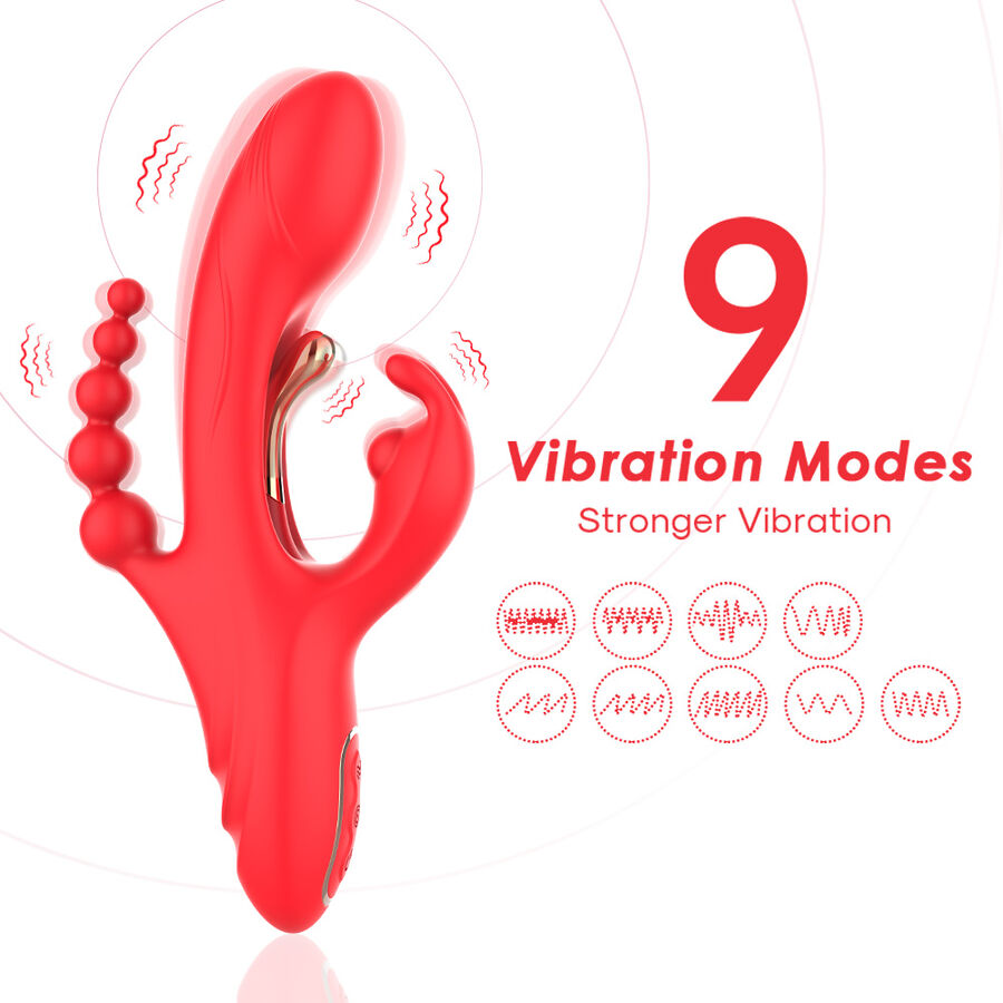 ARMONY - G-SPOT AND CLITORIS STIMULATOR VIBRATOR RED - Imagem de 3