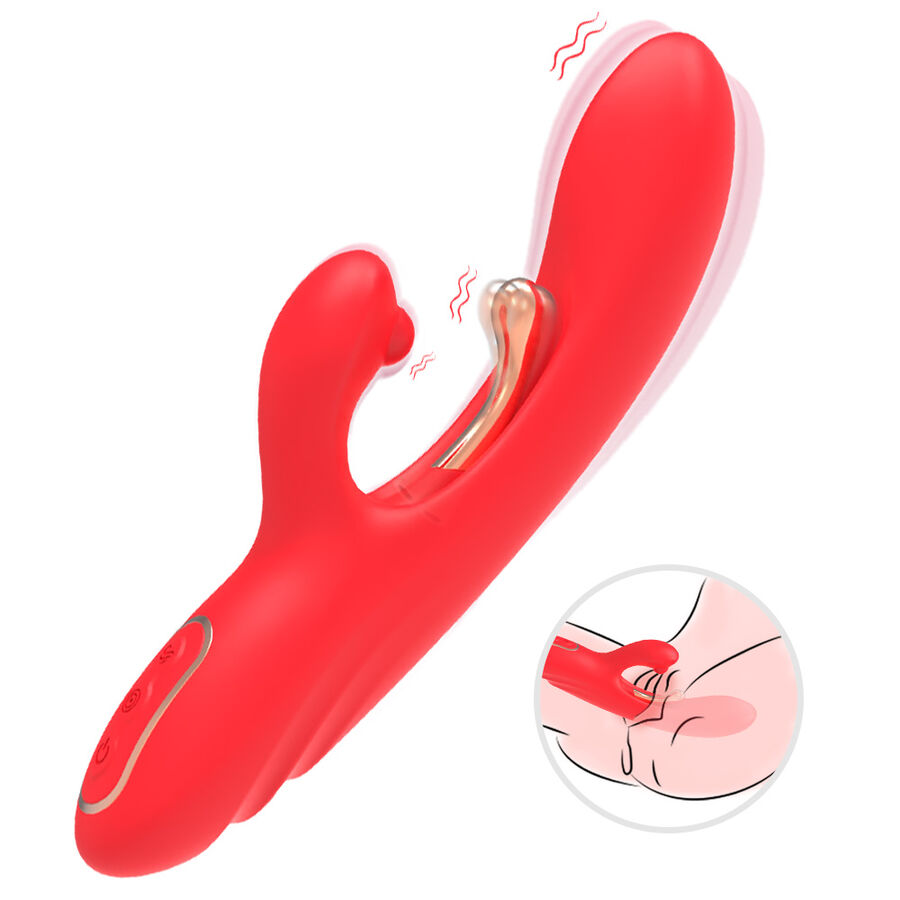 ARMONY - G-SPOT AND CLITORIS STIMULATOR VIBRATOR WITH OSCILLATING TONGUE RED - Imagem de 5