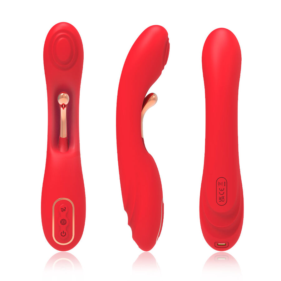 ARMONY - VIBRATOR WITH OSCILLATING TONGUE RED - Imagem de 3