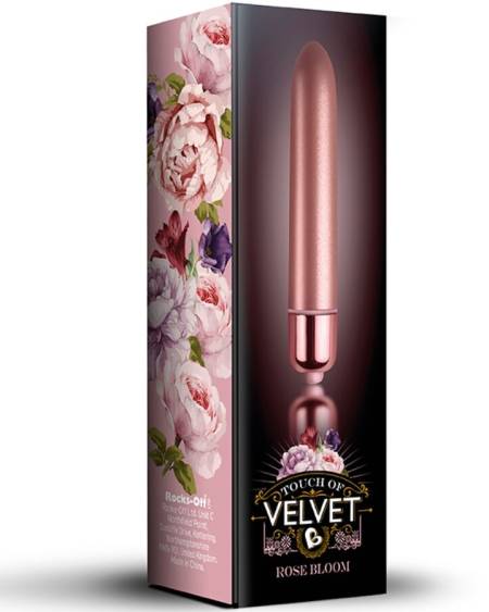 ROCKS-OFF - VIBRATING BULLET TOUCH OF VELVET ROSE BLOOM 10 SPEEDS