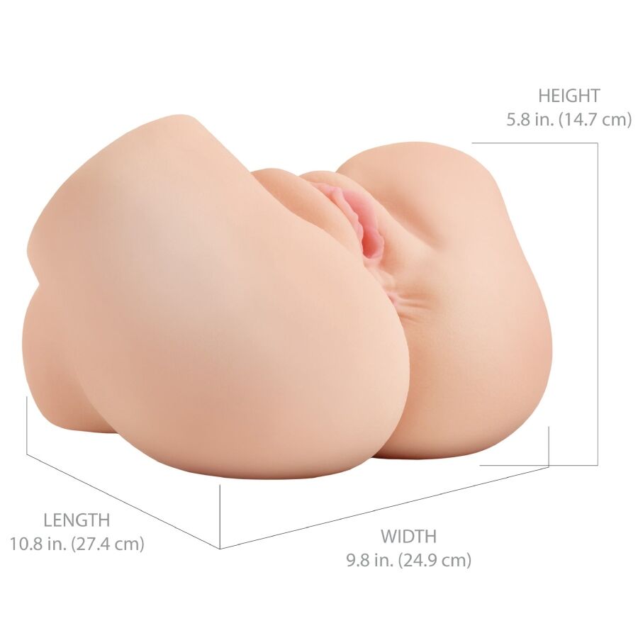 PDX ELITE - BACK THAT ASS UP REALISTIC VIBRATING VAGINA AND ANUS MASTURBATOR - Imagem de 5
